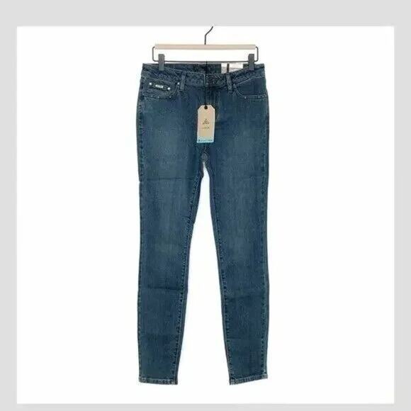 NWT prAna Sienna Stretch Cotton Skinny Jeans Mid Rise 8 / 29 P True Blue #3231 - Picture 12 of 14